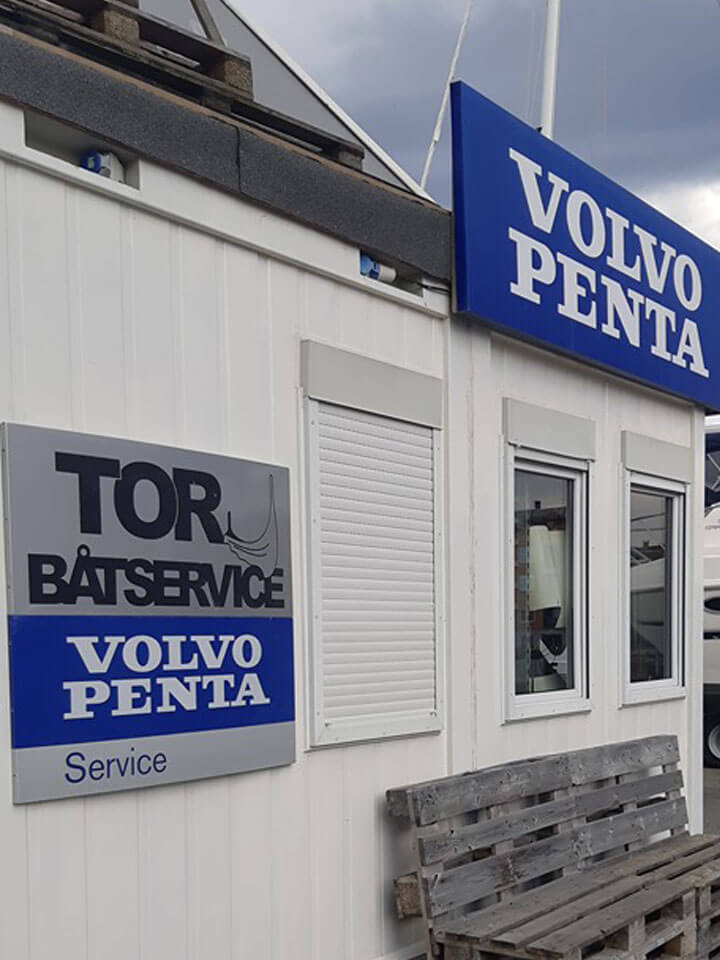 Kontoret til Tor Båtservice på Vestre Kanalkai